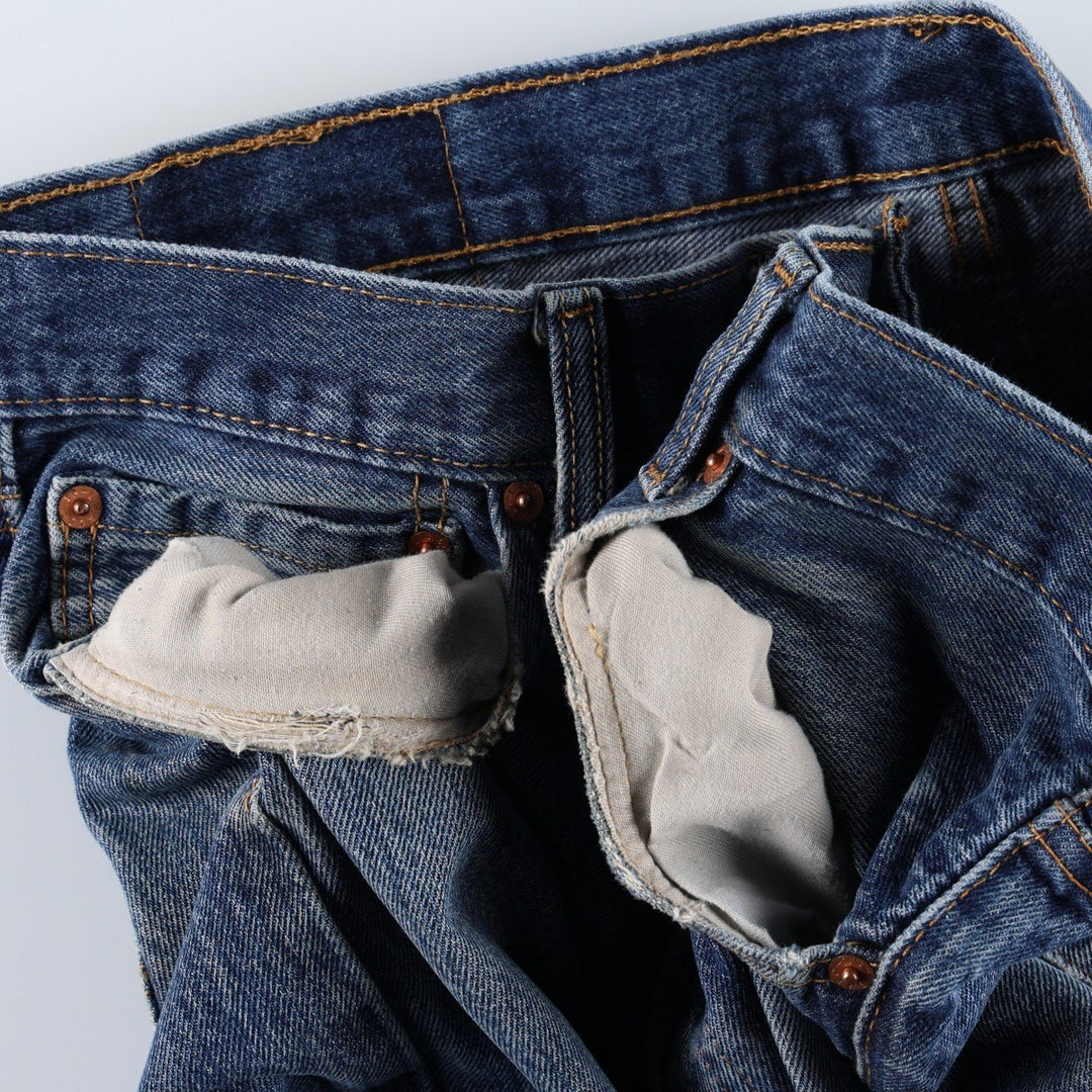 Levi's 505-0115 Straight Denim Pants, Men's W35 (approx.) cotton blue type Vintage Second Hand