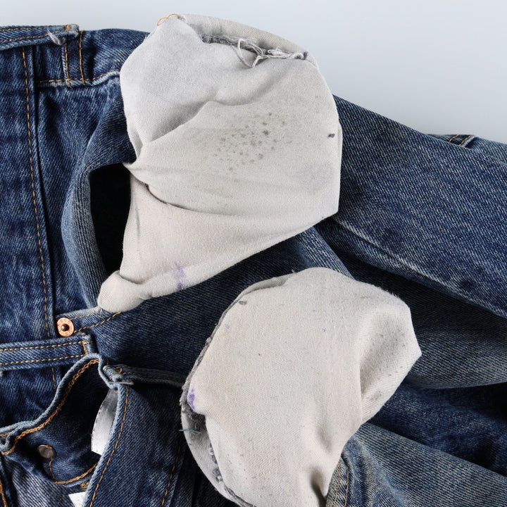 Levi's 505-0115 Straight Denim Pants, Men's W35 (approx.) cotton blue type Vintage Second Hand