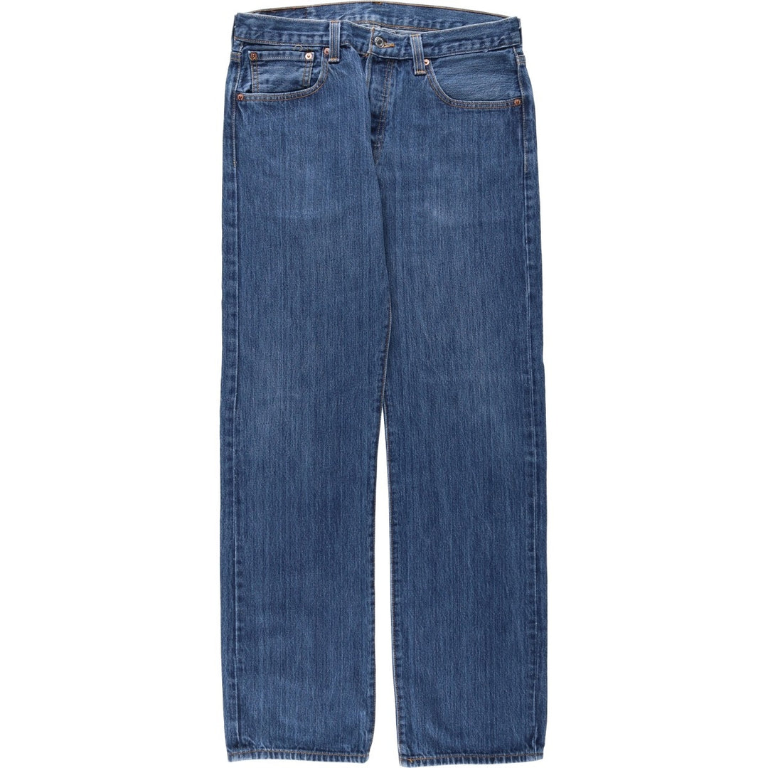 1980'S Levi's 501 Straight Denim Pants, Men's Size W33 (approx.) unclear blue type Vintage Second Hand