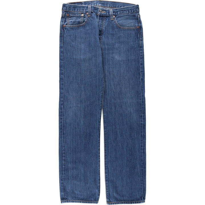 1980'S Levi's 501 Straight Denim Pants, Men's Size W33 (approx.) unclear blue type Vintage Second Hand