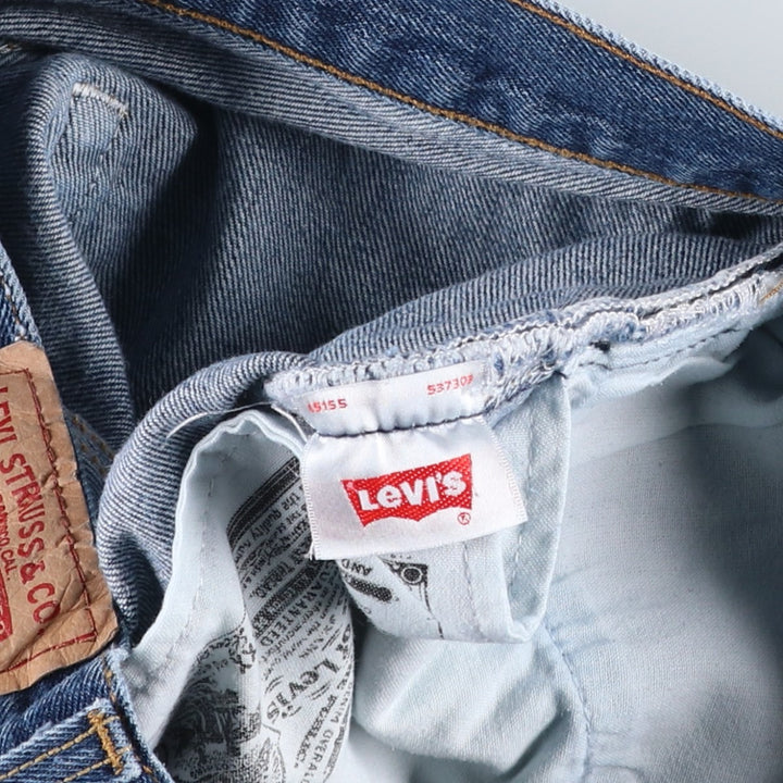 1980'S Levi's 501 Straight Denim Pants, Men's Size W33 (approx.) unclear blue type Vintage Second Hand