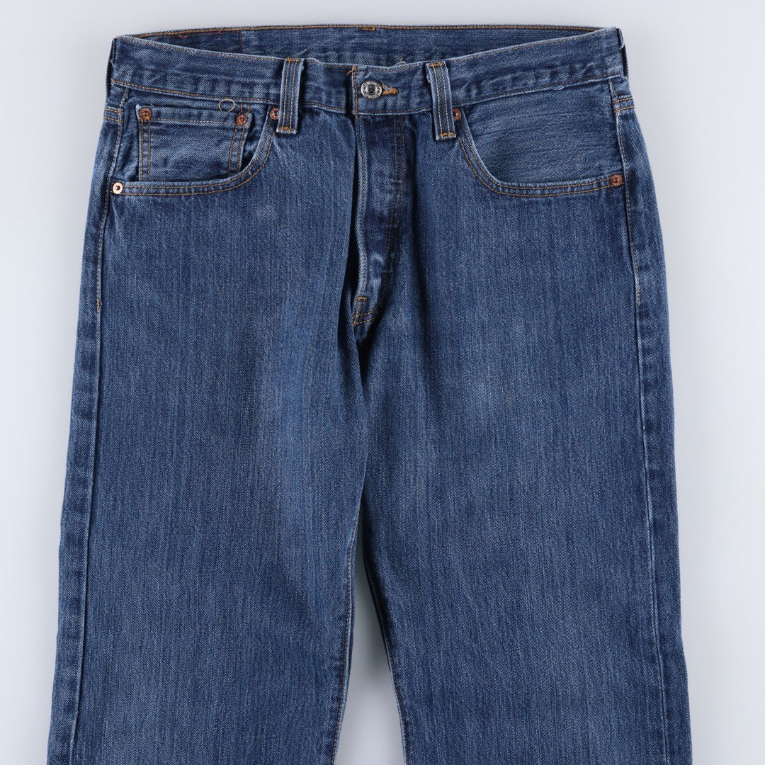 1980'S Levi's 501 Straight Denim Pants, Men's Size W33 (approx.) unclear blue type Vintage Second Hand