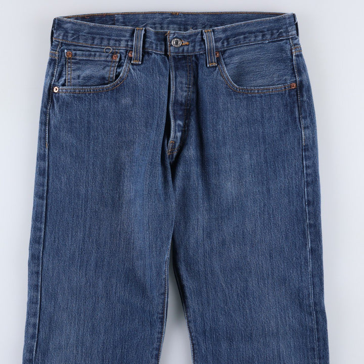 1980'S Levi's 501 Straight Denim Pants, Men's Size W33 (approx.) unclear blue type Vintage Second Hand