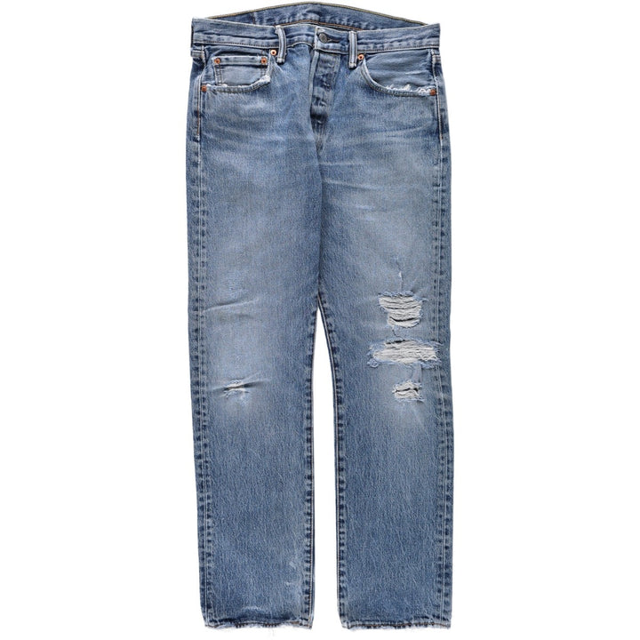 Levi's 501-2483 Straight Denim Pants, Men's Size W34 (approx.), Vintage cotton blue type Vintage Second Hand
