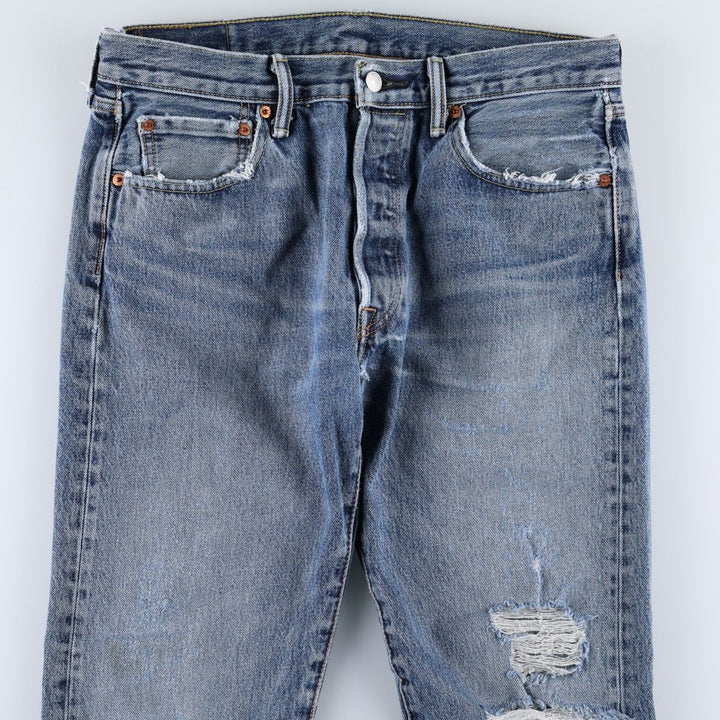 Levi's 501-2483 Straight Denim Pants, Men's Size W34 (approx.), Vintage cotton blue type Vintage Second Hand