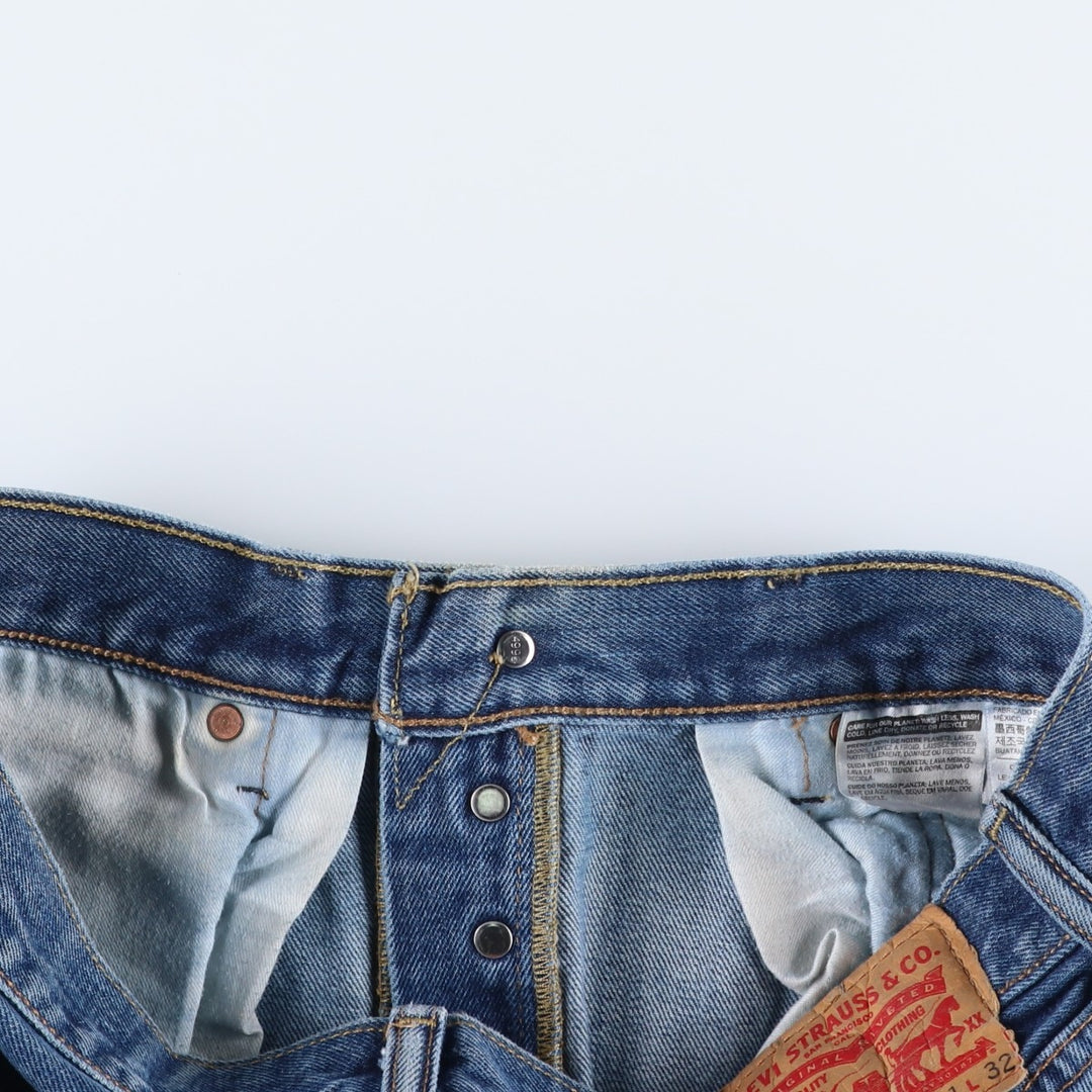 Levi's 501-0194 Straight Denim Pants, Men's W32 (approx.), Vintage cotton blue type Vintage Second Hand