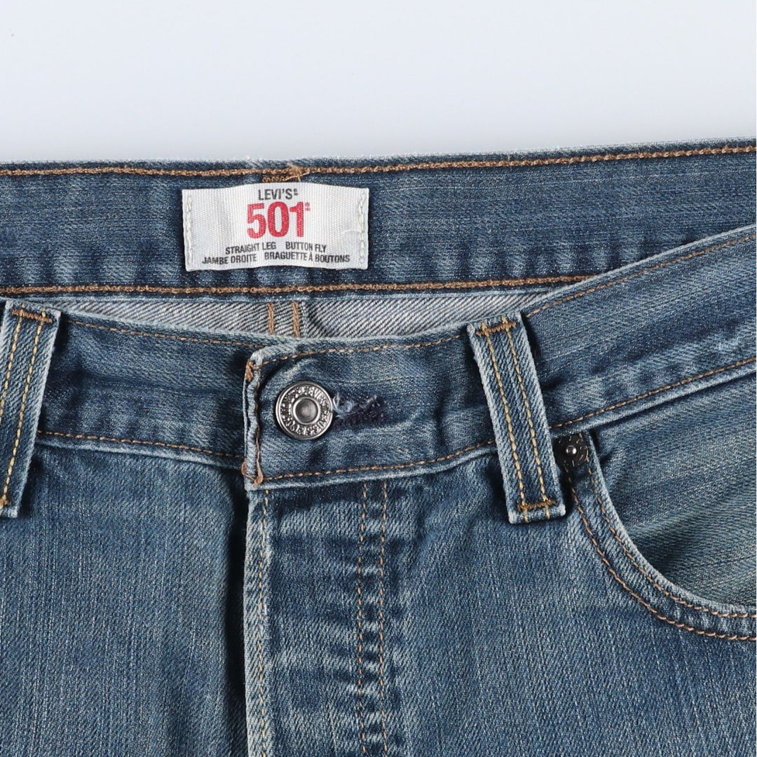 Levi's 501 Straight Leg Button-Fly Denim Pants for Men, W34 equivalent unclear blue type Vintage Second Hand