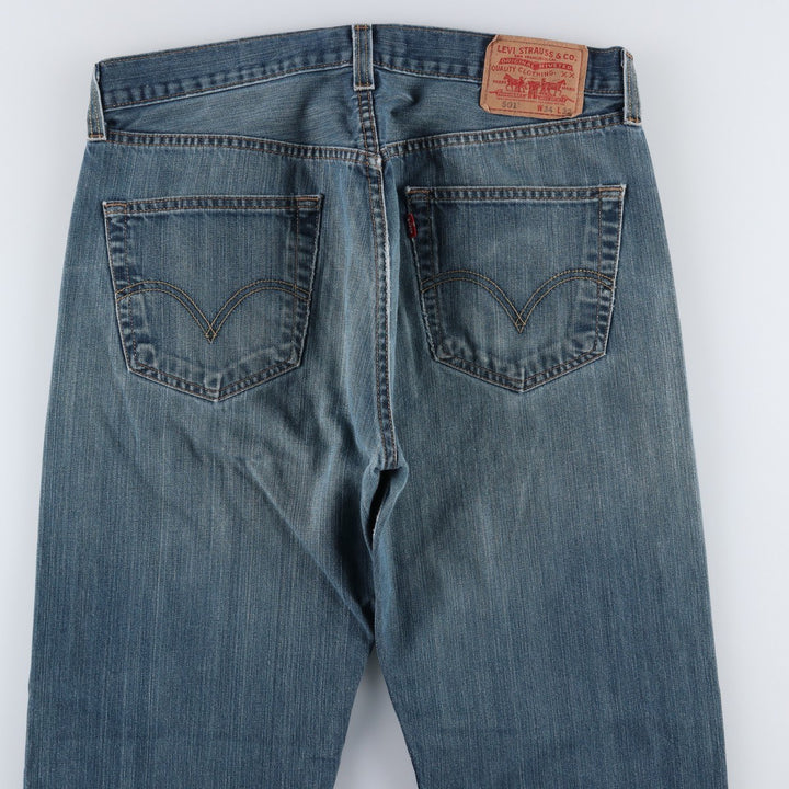 Levi's 501 Straight Leg Button-Fly Denim Pants for Men, W34 equivalent unclear blue type Vintage Second Hand