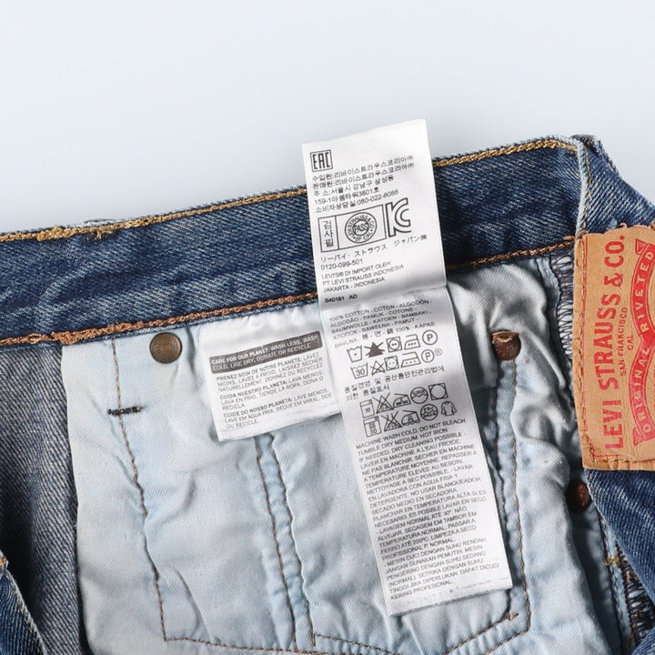 Levi's 501-0115 Straight Denim Pants, Men's W37 (approx.), Vintage cotton blue type Vintage Second Hand