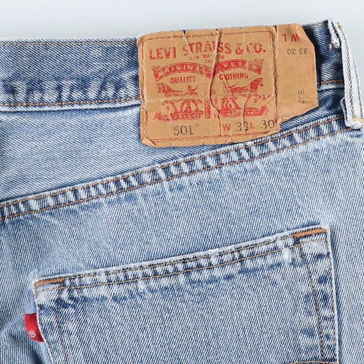 Levi's 501-0193 Straight Denim Pants, Men's W33 (approx.) cotton blue type Vintage Second Hand