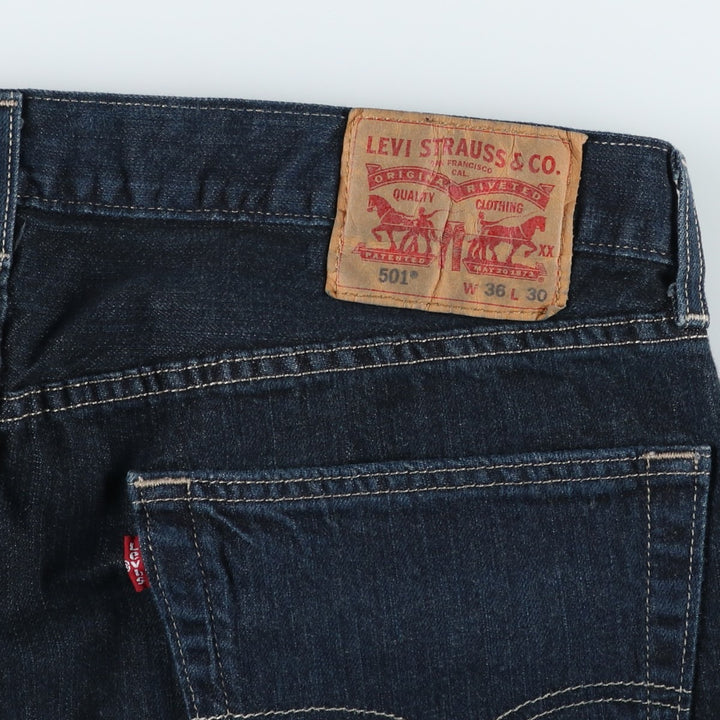 Levi's 501-0536 Straight Denim Pants, Men's W37 (approx.) cotton Navy blue Vintage Second Hand