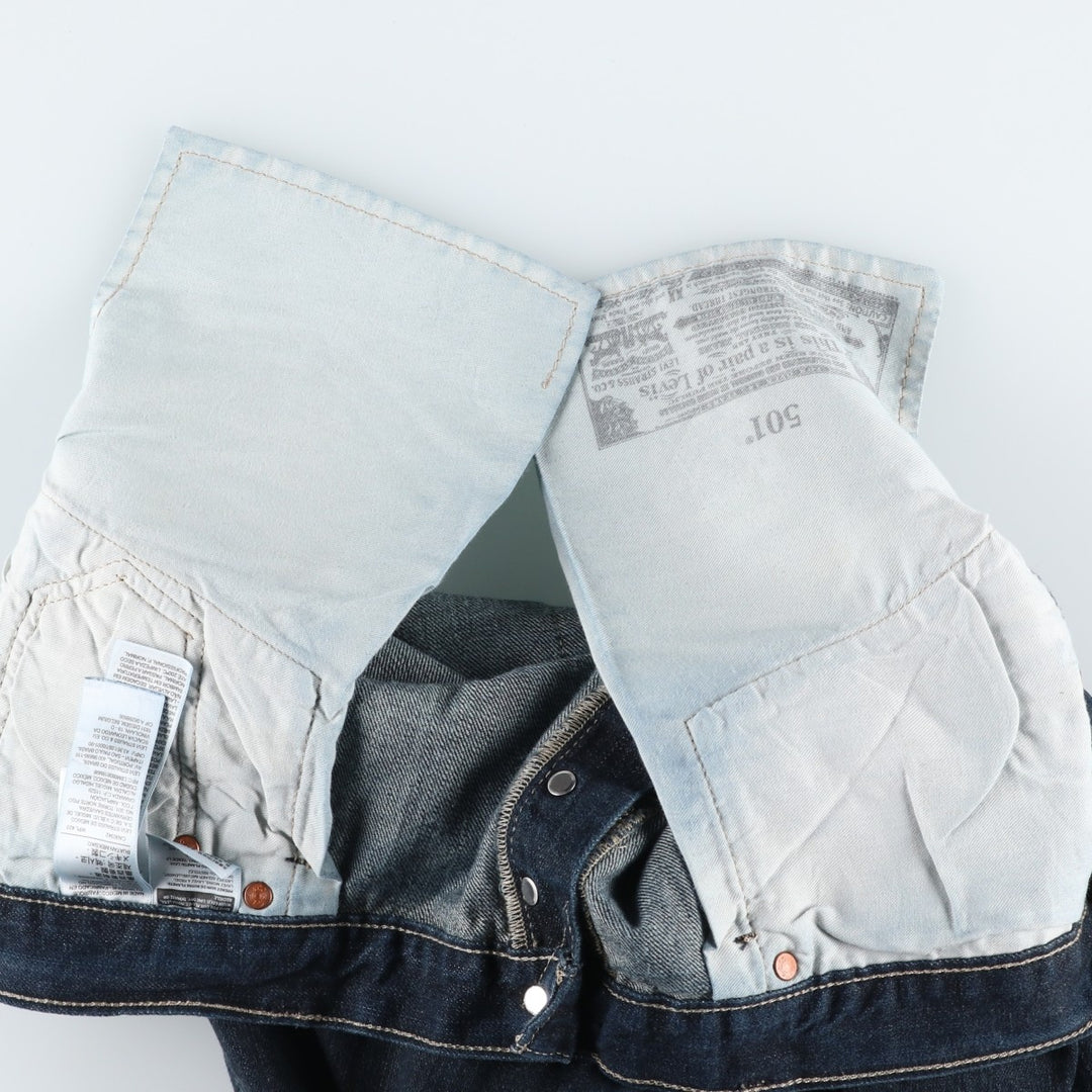 Levi's 501-0536 Straight Denim Pants, Men's W37 (approx.) cotton Navy blue Vintage Second Hand