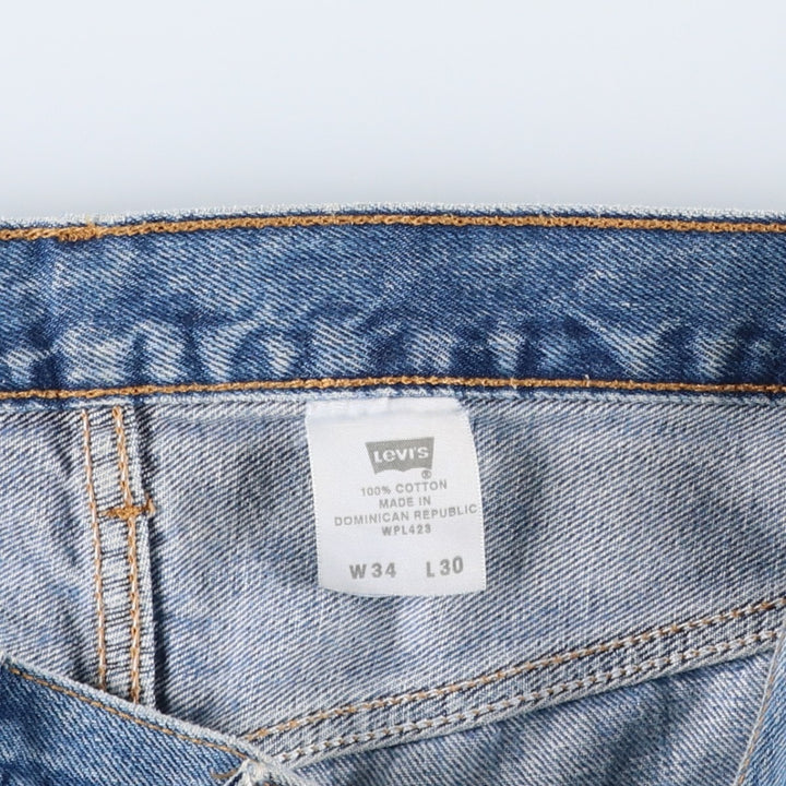 Levi's 501 straight denim pants for men, size W33 cotton blue type Vintage Second Hand