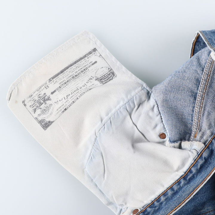 Levi's 501 straight denim pants for men, size W33 cotton blue type Vintage Second Hand