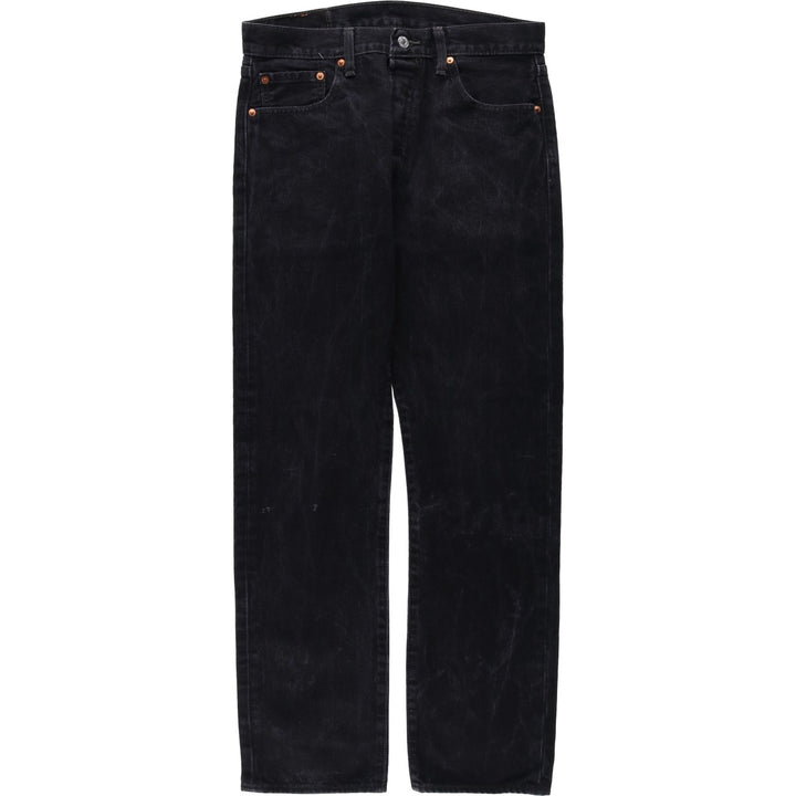 Levi's 501-0660 Black Denim Straight Leg Denim Pants, Men's Size W32 cotton black type Vintage Second Hand