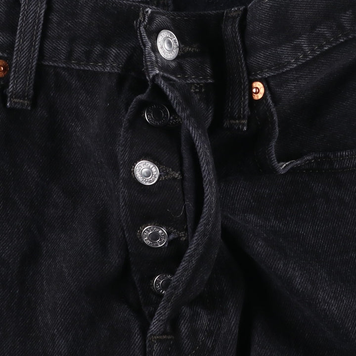 Levi's 501-0660 Black Denim Straight Leg Denim Pants, Men's Size W32 cotton black type Vintage Second Hand
