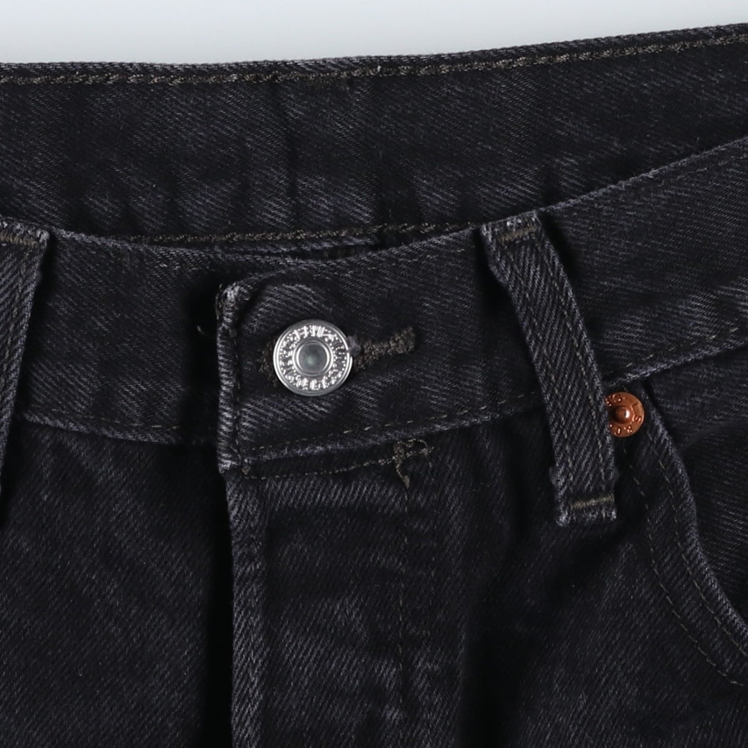Levi's 501-0660 Black Denim Straight Leg Denim Pants, Men's Size W32 cotton black type Vintage Second Hand