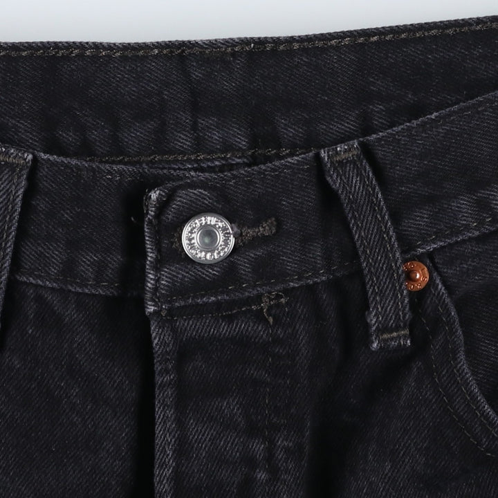 Levi's 501-0660 Black Denim Straight Leg Denim Pants, Men's Size W32 cotton black type Vintage Second Hand