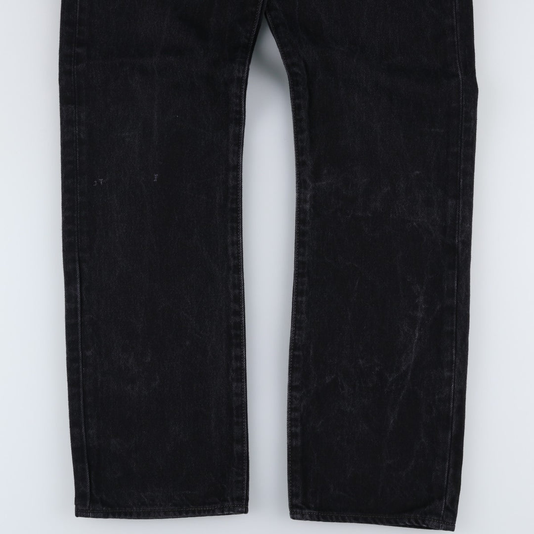 Levi's 501-0660 Black Denim Straight Leg Denim Pants, Men's Size W32 cotton black type Vintage Second Hand
