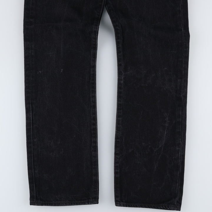 Levi's 501-0660 Black Denim Straight Leg Denim Pants, Men's Size W32 cotton black type Vintage Second Hand