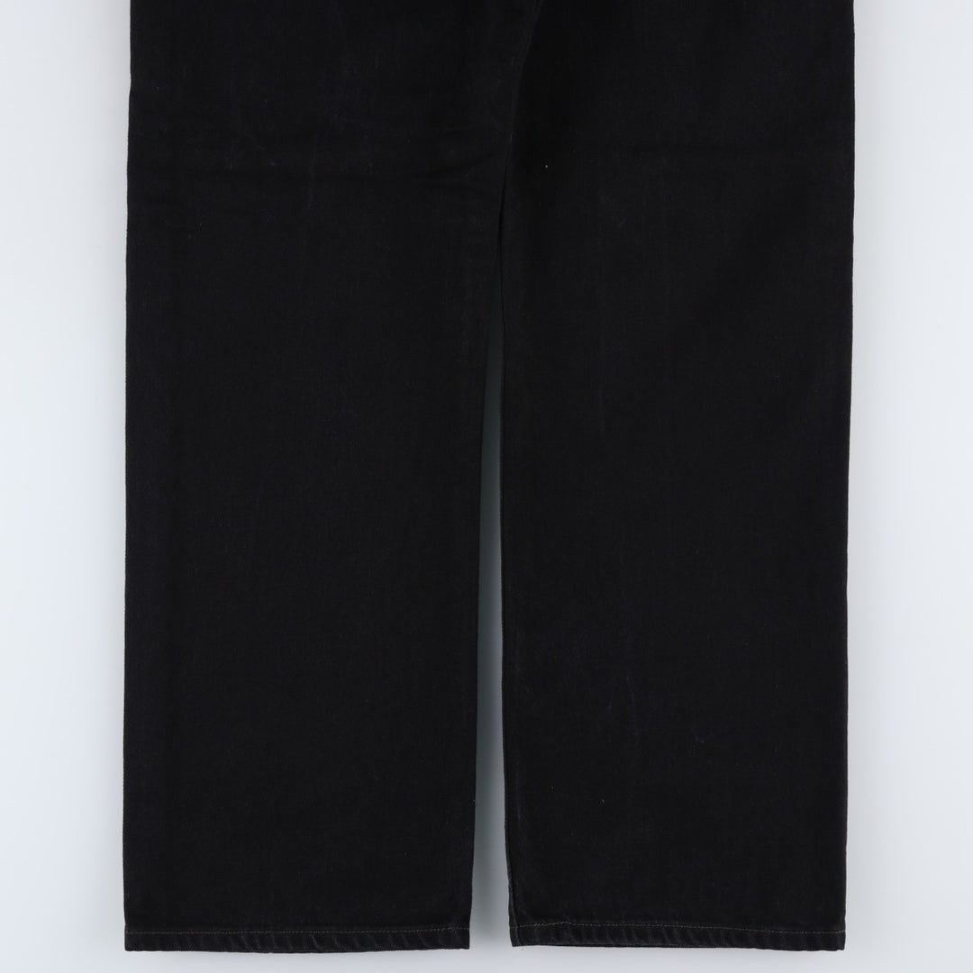 Levi's 501 Straight Leg Button-Fly Black Denim Pants, Men's Size 36 (approx.) cotton black type Vintage Second Hand