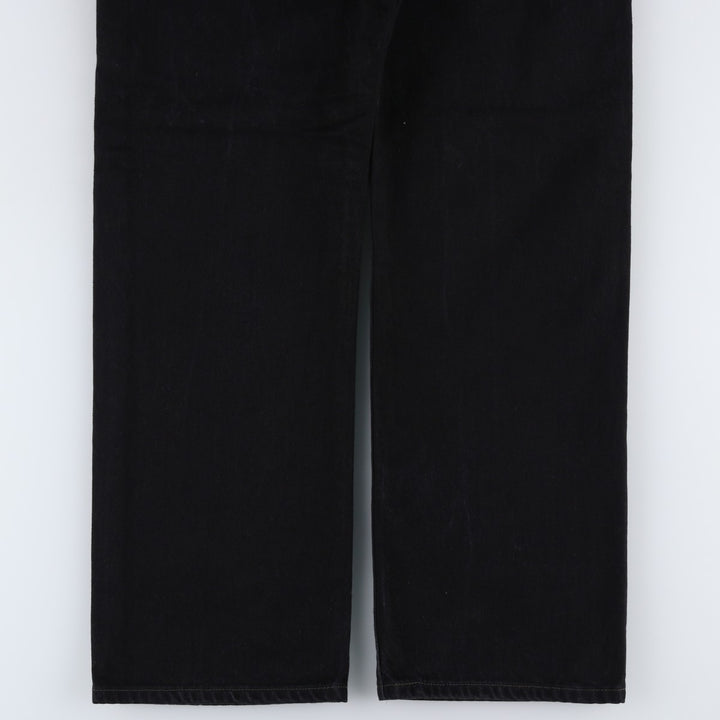 Levi's 501 Straight Leg Button-Fly Black Denim Pants, Men's Size 36 (approx.) cotton black type Vintage Second Hand