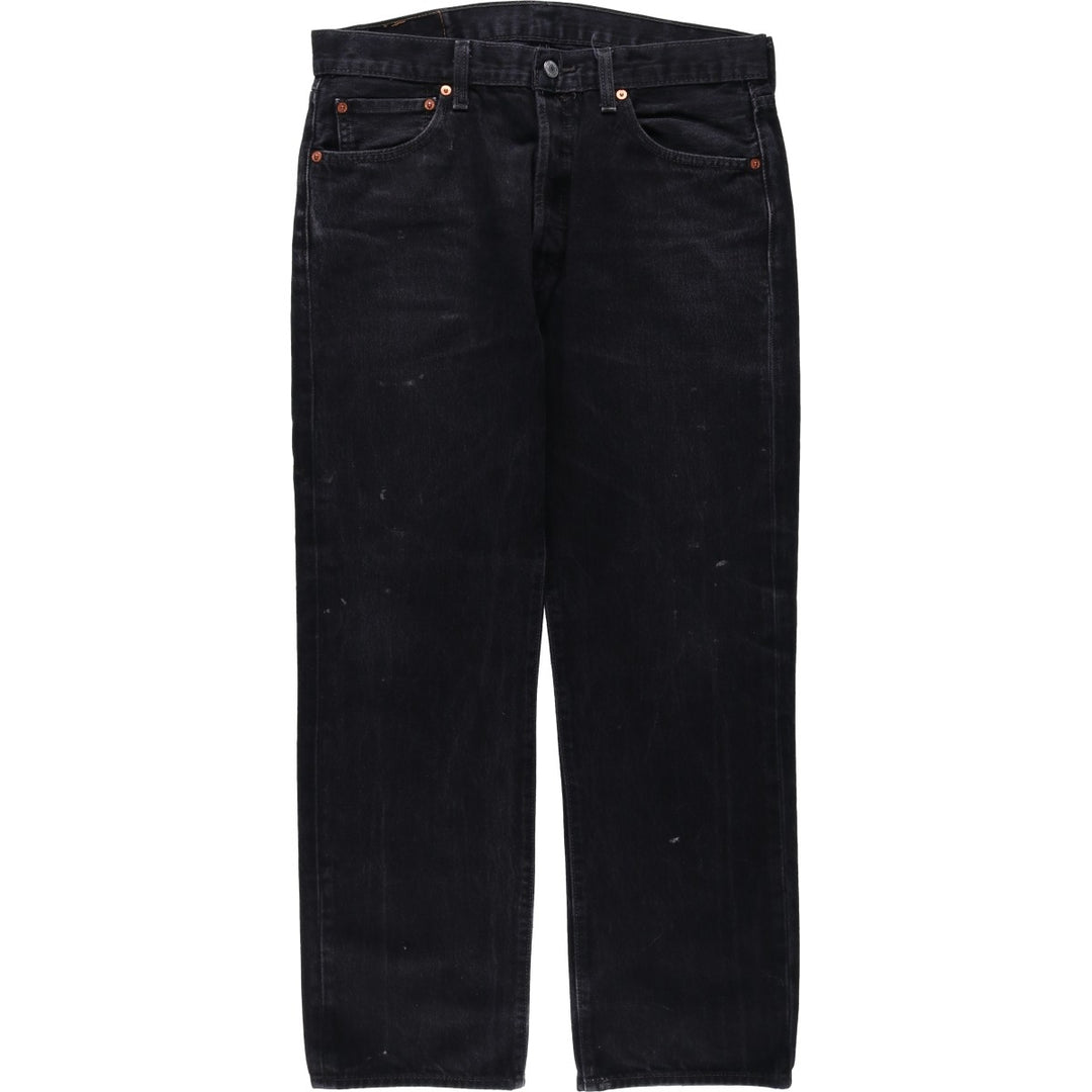 Levi's 501-0660 Black Denim Straight Leg Denim Pants, Men's Size 34 cotton black type Vintage Second Hand