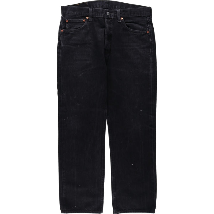 Levi's 501-0660 Black Denim Straight Leg Denim Pants, Men's Size 34 cotton black type Vintage Second Hand