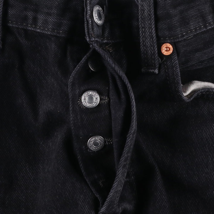 Levi's 501-0660 Black Denim Straight Leg Denim Pants, Men's Size 34 cotton black type Vintage Second Hand
