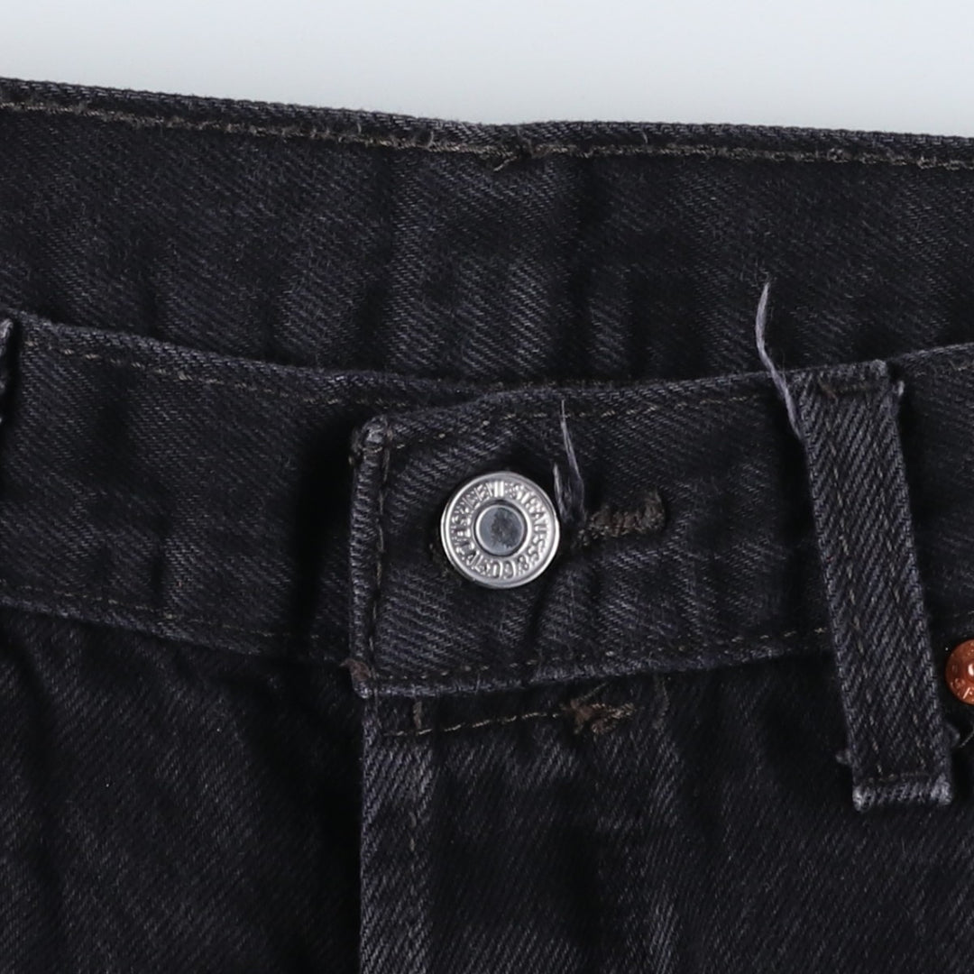 Levi's 501-0660 Black Denim Straight Leg Denim Pants, Men's Size 34 cotton black type Vintage Second Hand