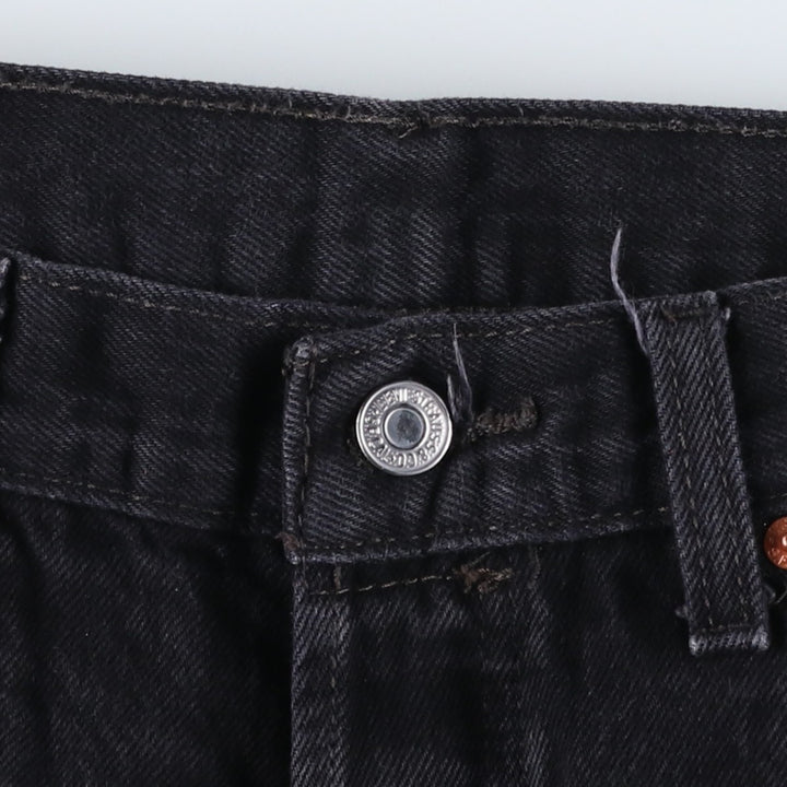 Levi's 501-0660 Black Denim Straight Leg Denim Pants, Men's Size 34 cotton black type Vintage Second Hand