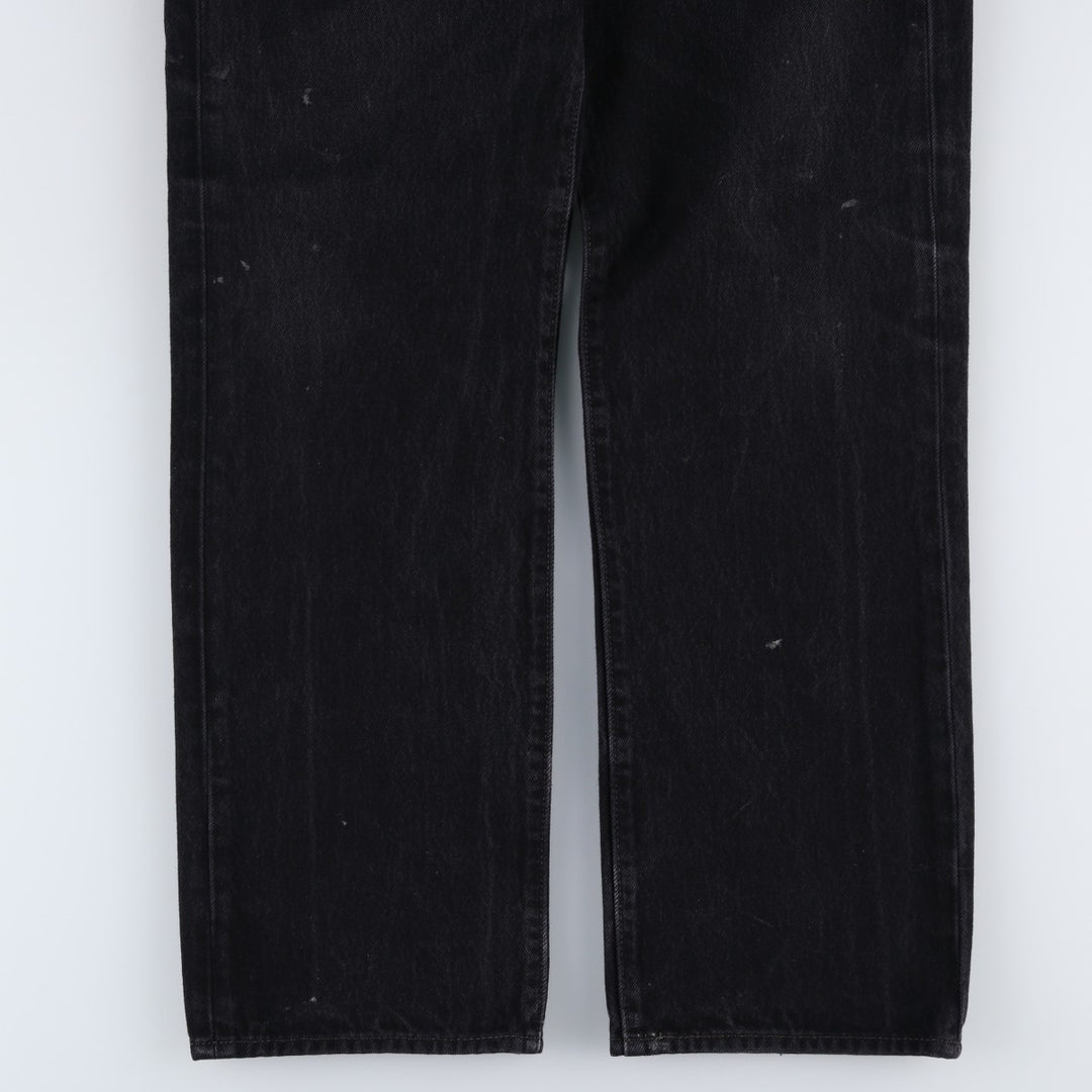 Levi's 501-0660 Black Denim Straight Leg Denim Pants, Men's Size 34 cotton black type Vintage Second Hand
