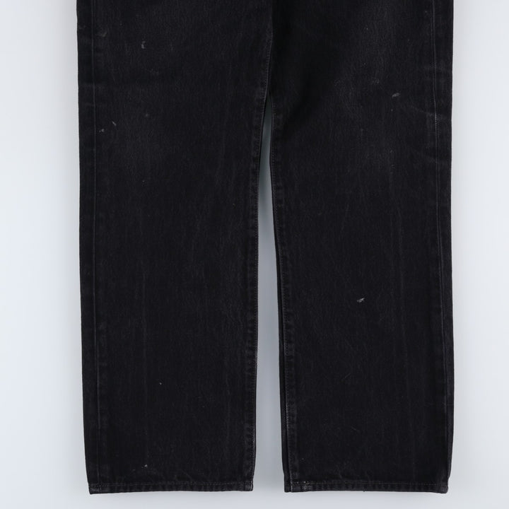 Levi's 501-0660 Black Denim Straight Leg Denim Pants, Men's Size 34 cotton black type Vintage Second Hand