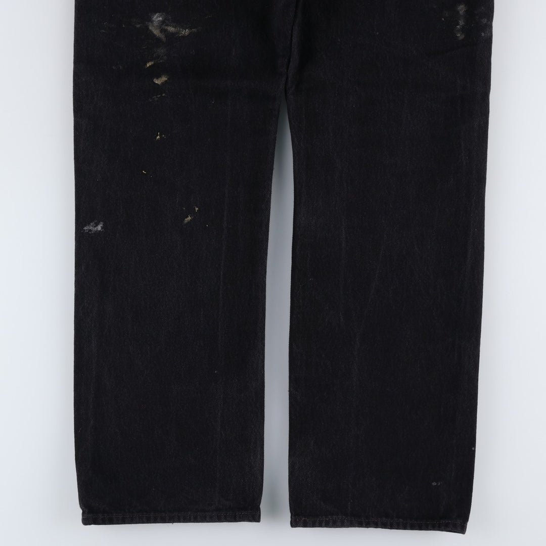 Levi's 501-0660 Black Denim Straight Leg Denim Pants, Men's Size 34 cotton black type Vintage Second Hand