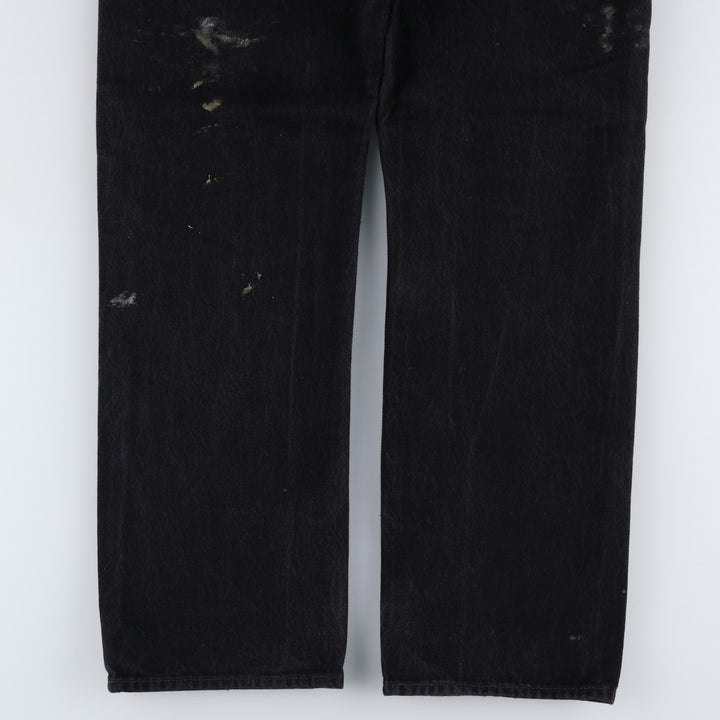 Levi's 501-0660 Black Denim Straight Leg Denim Pants, Men's Size 34 cotton black type Vintage Second Hand