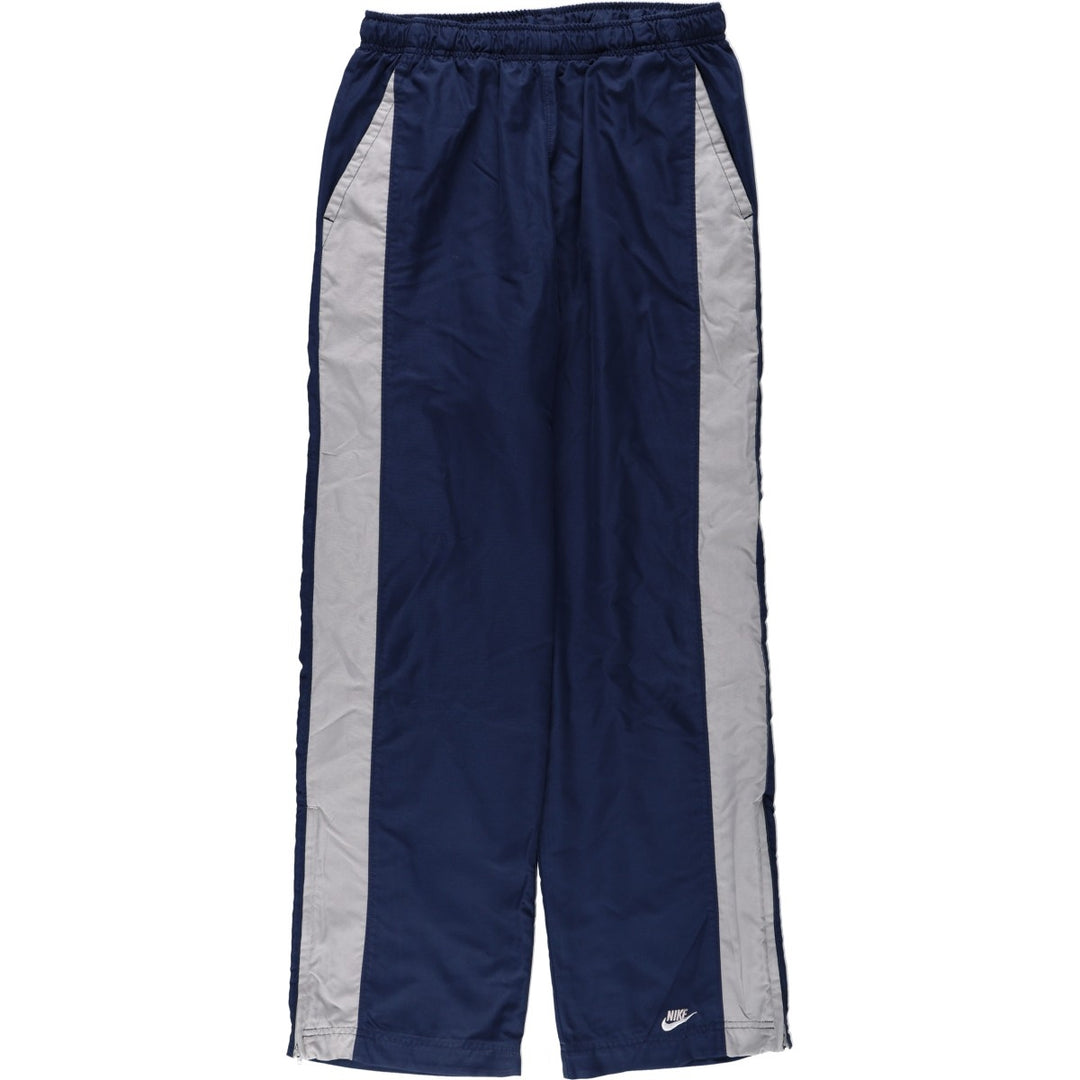 Nike warm-up pants, nylon pants, crinkle pants, men's size M polyester navy blue type Vintage Second Hand
