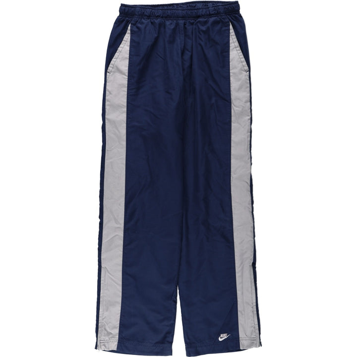 Nike warm-up pants, nylon pants, crinkle pants, men's size M polyester navy blue type Vintage Second Hand