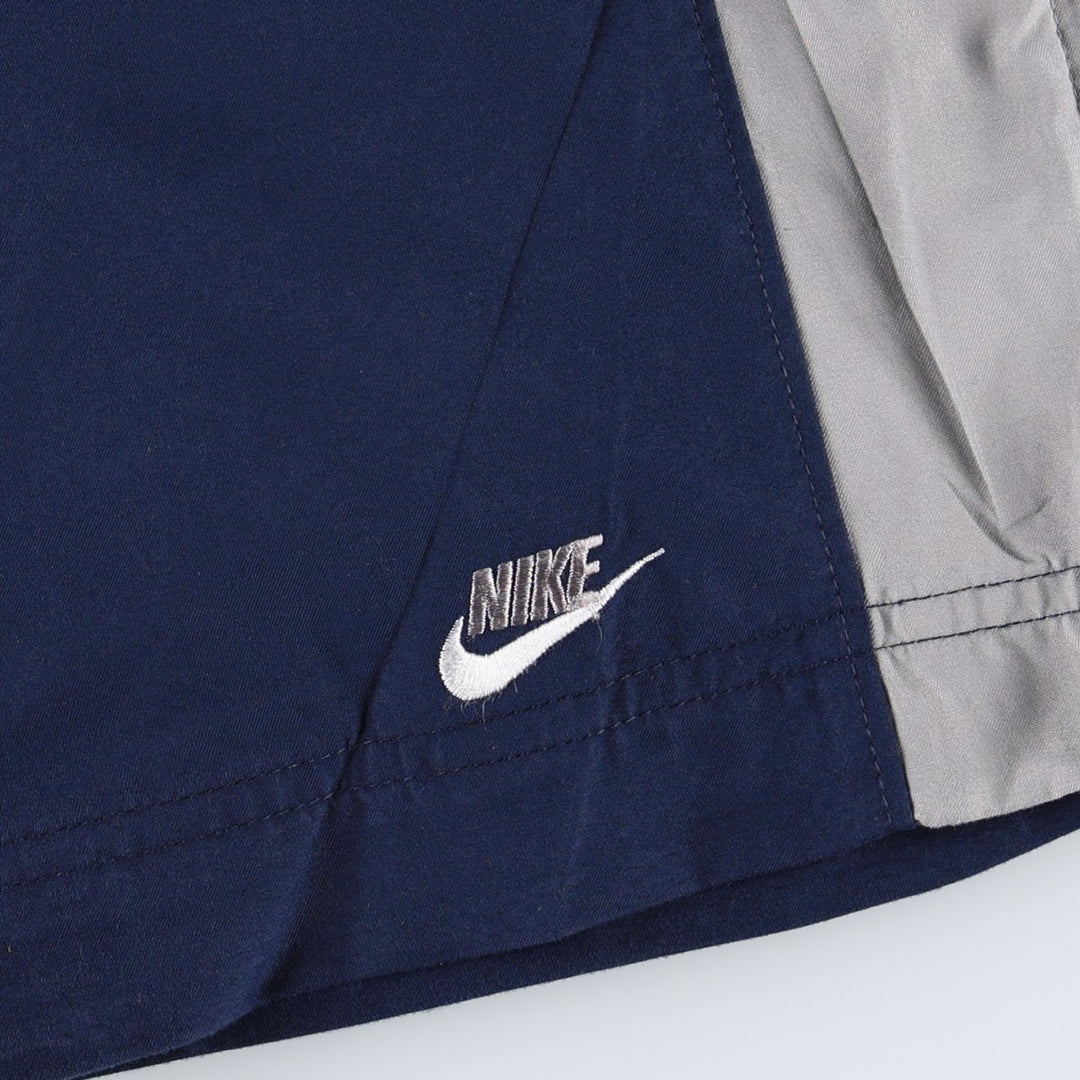 Nike warm-up pants, nylon pants, crinkle pants, men's size M polyester navy blue type Vintage Second Hand