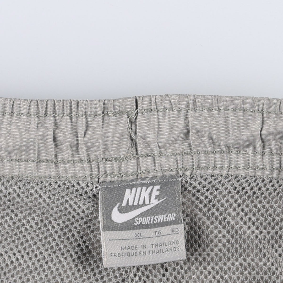 Nike warm-up pants, nylon pants, crinkle pants, men's size XL polyester gray type Vintage Second Hand