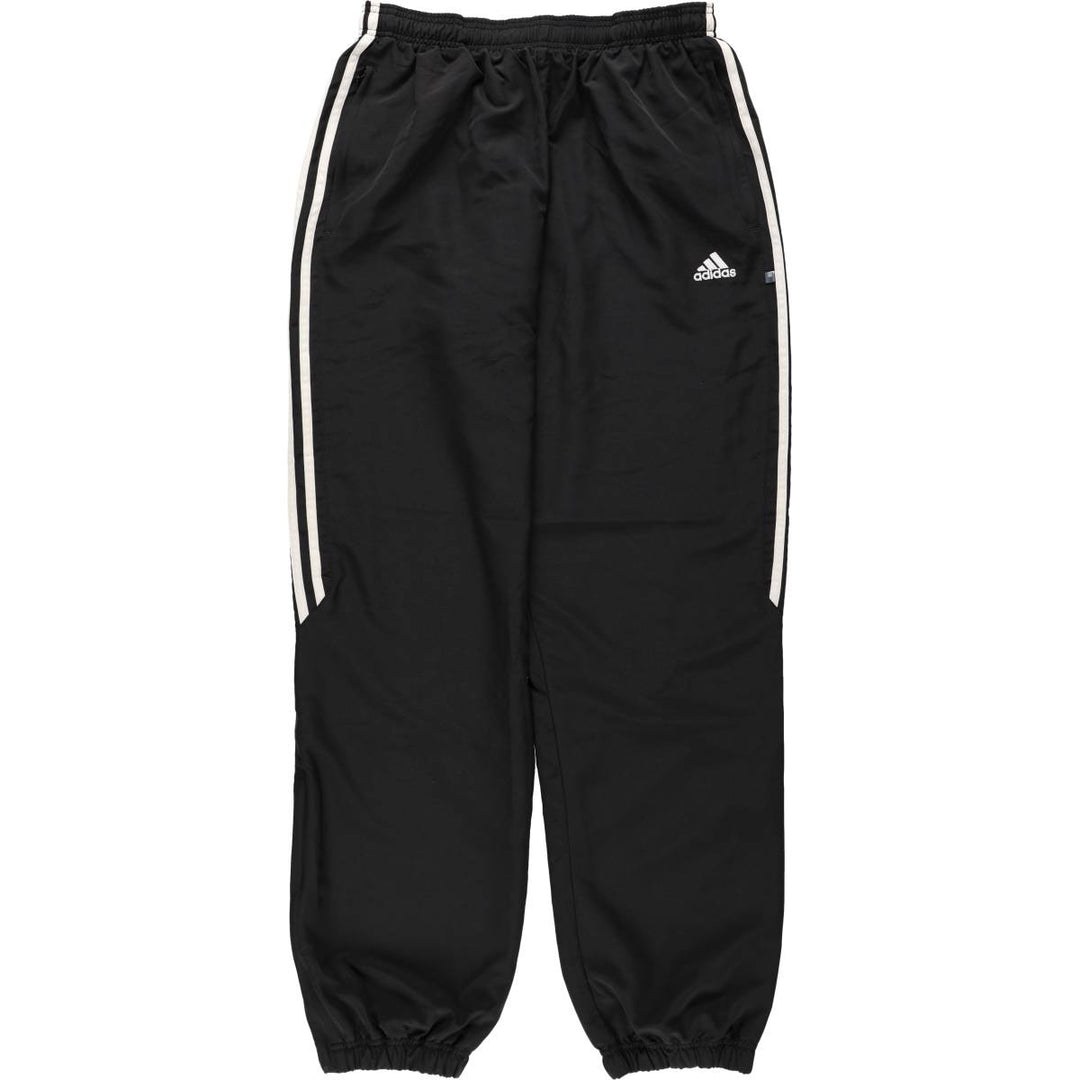 Adidas Warm-up Pants, Nylon Pants, Windbreaker Pants, Men's Size XL (approx.) polyester black type Vintage Second Hand
