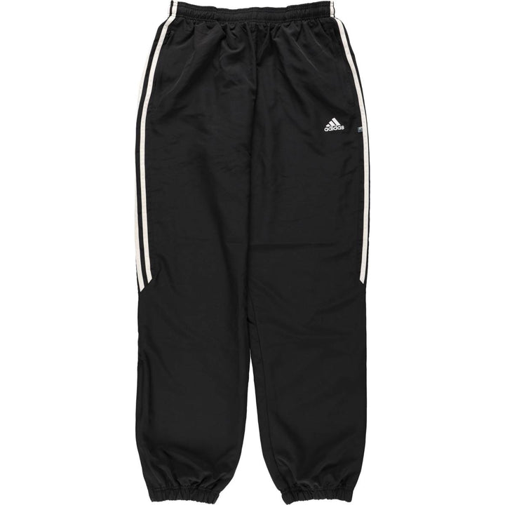 Adidas Warm-up Pants, Nylon Pants, Windbreaker Pants, Men's Size XL (approx.) polyester black type Vintage Second Hand