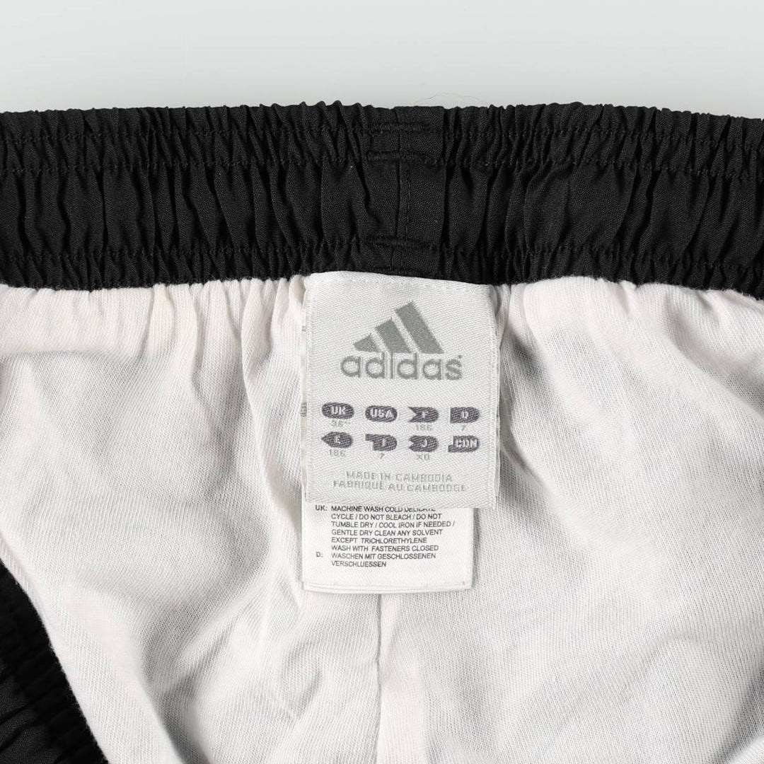 Adidas Warm-up Pants, Nylon Pants, Windbreaker Pants, Men's Size XL (approx.) polyester black type Vintage Second Hand