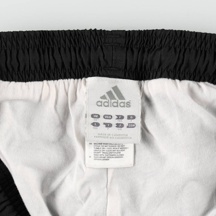 Adidas Warm-up Pants, Nylon Pants, Windbreaker Pants, Men's Size XL (approx.) polyester black type Vintage Second Hand