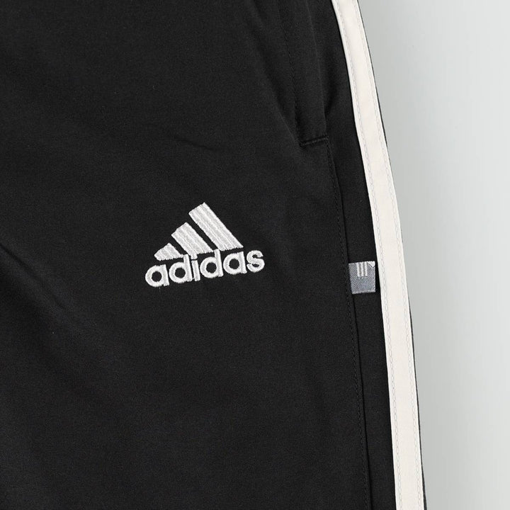 Adidas Warm-up Pants, Nylon Pants, Windbreaker Pants, Men's Size XL (approx.) polyester black type Vintage Second Hand