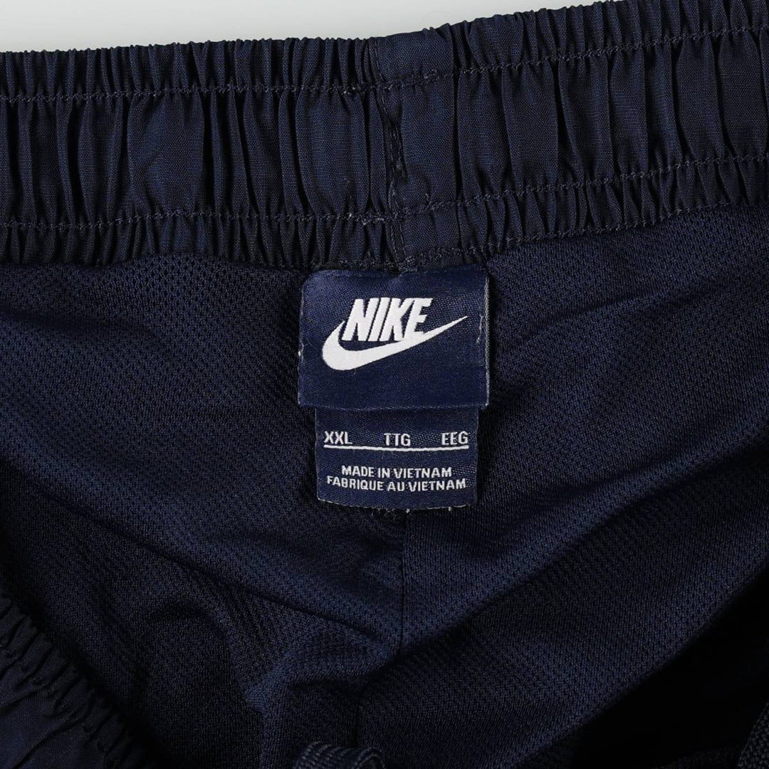 Nike Warm-up Pants, Nylon Pants, Windbreaker Pants, Men's Size XXL (approx.) polyester navy blue type Vintage Second Hand