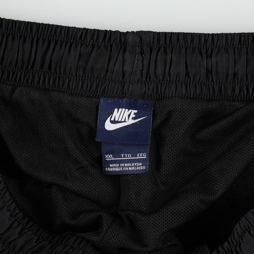 Nike Warm-up Pants, Nylon Pants, Windbreaker Pants, Men's Size XXL (approx.) polyester black type Vintage Second Hand