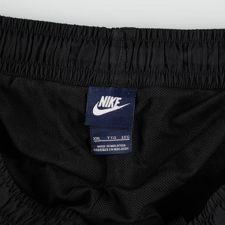 Nike Warm-up Pants, Nylon Pants, Windbreaker Pants, Men's Size XXL (approx.) polyester black type Vintage Second Hand