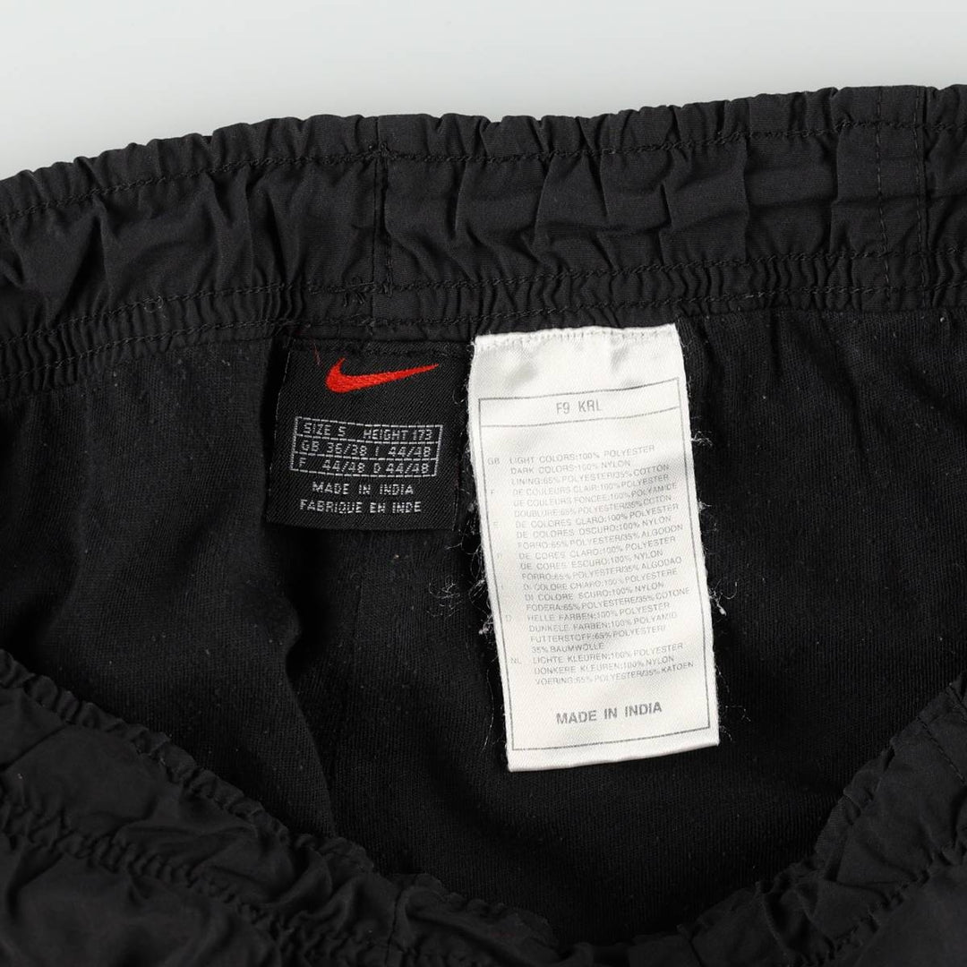 Nike warm-up pants, nylon pants, crinkle pants, men's size S polyester black type Vintage Second Hand