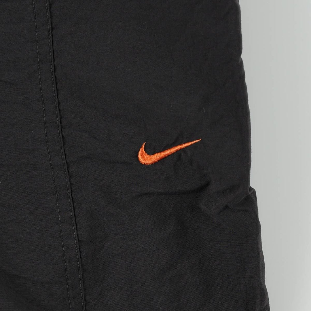Nike warm-up pants, nylon pants, crinkle pants, men's size S polyester black type Vintage Second Hand