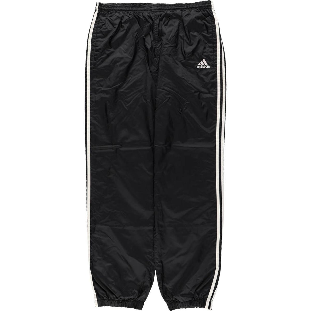 Vintage 90s-00'S Adidas nylon pants, crinkle pants, men's size L Nylon black type Vintage Second Hand